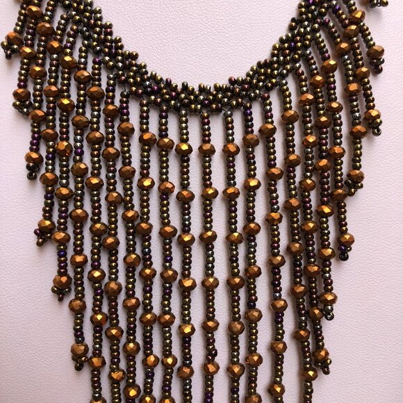 Copper bead necklace - Picture 2 of 5